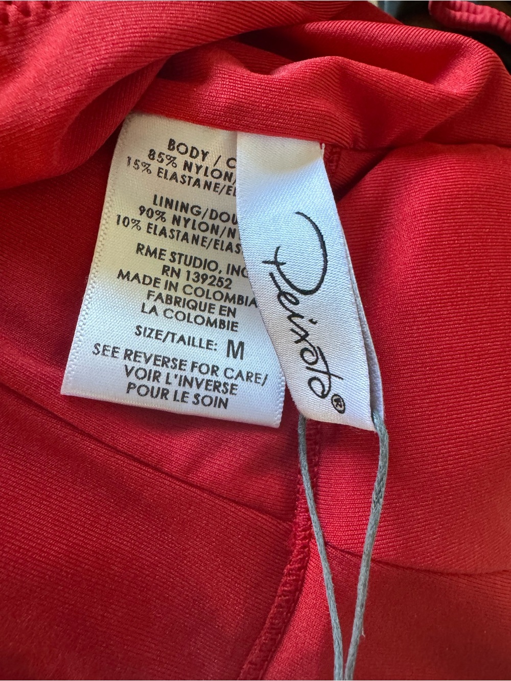 NWT Peixoto Rosie One Piece Swimsuit Bathing Suit Ribbed Red Sangria Medium - Picture 6 of 7